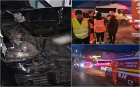 Accident groaznic între o maşină şi un microbuz, în Constanţa. 16 persoane rănite. "A intrat drept în noi. M-a zdruncinat". A fost activat Planul Roşu