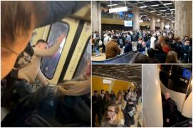 "Trebuie să coborâm că murim. Băi, deschide ușa!" Filmul incidentului de la metrou, după ce două trenuri s-au ciocnit la Timpuri Noi
