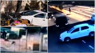 Două maşini s-au ciocnit şi au făcut praf gardul unei biserici chiar în timpul slujbei, la Iaşi. Într-una dintre ele era echipa tehnică a lui Mario Fresh