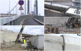 Noi probleme la Golden Gate-ul românesc. Au apărut tasări la rampa de urcare pe podul peste Dunăre; diferenţa de nivel a ajuns la 10 centimetri