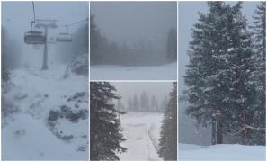 A venit iarna, la munte. Ninge de ore bune, iar în zona Masivului Postăvarul toate pârtiile sunt deschise
