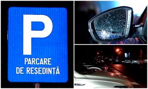 16 maşini, făcute praf de un necunoscut într-o parcare din Sectorul 6. Oamenii s-au trezit din senin cu pagube serioase