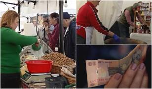 "75 de lei/kg, s-au cam terminat". Bucureştenii nu s-au mai uitat la bani şi şi-au umplut coşurile, la un târg de produse tradiţionale