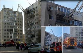 O bătrânică de 93 de ani din Constanţa, la un pas de moarte, după ce în apartamentul ei de la etajul 9 a avut loc o explozie urmată de un incendiu