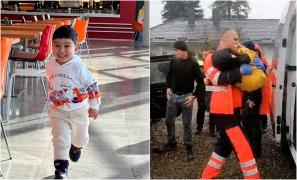 Radu Aryan, copilul de 2 ani dispărut în Botoşani, a fost găsit în viaţă. Primele imagini după ce a fost salvat de trei polițiști 