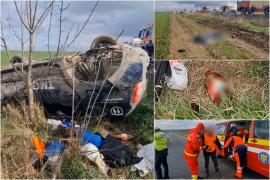 Angajatul unei firme de pază şi-a găsit sfârşitul pe o şosea din Constanţa. A murit pe loc după ce s-a răsturnat cu maşina