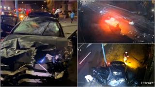 "Bubuitură. A venit cu viteză". Filmul accidentului din Brașov. Un șofer de 19 ani s-a jucat cu viața celor trei prieteni în timpul unei curse cu BMW-ul