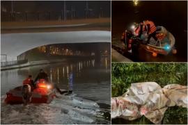 Persoană cautată de scafandri în Bega, după ce ar fi alunecat şi căzut în râu. La mal ar fi fost găsiţi doi câini care lătrau agitaţi