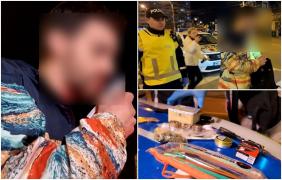 Şofer din Galaţi, prins cu un adevărat "magazin de vise" în maşină. A plecat la plimbare deşi era drogat