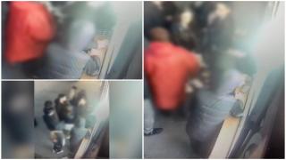 Momentul în care un tânăr de 19 ani îi fură telefonul şi banii unui străin de pe o tejghea, în Capitală