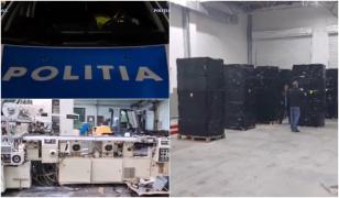 Percheziţii de amploare la traficanţii de ţigări. Au fost confiscate 64 de tone de tutun şi trei fabrici clandestine, desfiinţate. Prejudiciul, aproape 13 mil. €