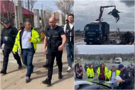 Descindere cu scandal la mafia fierului vechi, în Călăraşi. Localnicii s-au luat la bătaie cu jandarmii când şi-au văzut tonele de fier confiscate