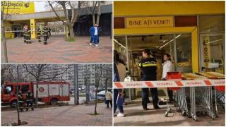 Tavanul unui supermarket din Bucureşti s-a prăbuşit peste o femeie de 70 de ani. Bătrâna, transportată de urgenţă la spital