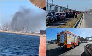 Explozie la Rafinăria Petromidia din Năvodari. A fost activat Planul Roşu de Intervenţie