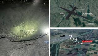 ANIMAŢIE. Dronă de tip kamikaze, prăbuşită la câţiva km de Brăila. Ce scria pe ea