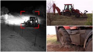 Teleormănean, de neoprit la volanul unui excavator. A distrus culturile vecinilor și a vrut să îi calce pe polițiști