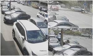 Vijeliile fac ravagii în Capitală. Momentul în care un copac se prăbuşeşte printre maşinile aflate în mers, în zona Foişor