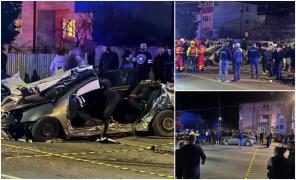 Şoferiţă cu o alcoolemie uriaşă, impact dezastruos la Baloteşti. Tânăra a rămas blocată între fiarele maşinii