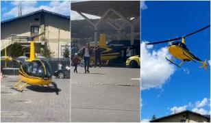 Cine este pilotul care a aterizat cu elicopterul într-o benzinărie din Curtea de Argeş. Acum riscă să rămână fără licenţa de zbor