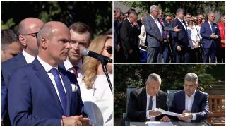 PSD și PNL și-au lansat candidații la europarlamentare. Mihai Tudose, pe afiș cu cel despre care a spus că "poartă chiloții peste pantaloni"