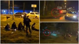 Cursă nebună cu focuri de armă și migranți care sar din mașină, lângă Timișoara. Cum a decurs urmărirea ca-n filme