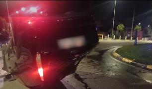 Şofer din Cluj, "cascadorii" cu maşina. "A zburat" prin sensul giratoriu după ce s-a urcat beat la volan