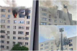 Incendiu în Capitală la un bloc de opt etaje din Titan: Două persoane au murit, iar alte opt, printre care şi un copil, au fost rănite. Focul ar fi fost pus intenţionat