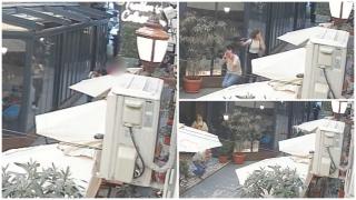 Momentul în care care fetița de 2 ani din Bucureşti cade de la etaj, lângă pietoni. Un bărbat s-a ghemuit de teamă