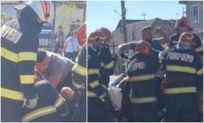 El este Marian, un pompier erou chiar şi în timpul liber. Tânărul de 18 ani a auzit bubuitura şi a alergat într-un suflet spre locul accidentului