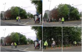 Femeie din Bacău, alergată de un poliţist de la circulaţie ca să fie amendată. Trecuse strada în fugă când el i-a cerut să se oprească