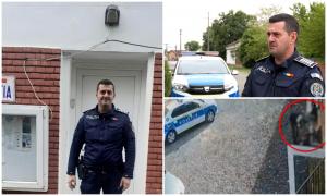 El este Cosmin, erou în uniformă de poliţist. Clipele în care a salvat viaţa unui bărbat, filmate în Timiş