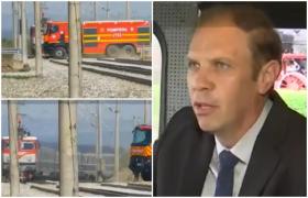 Mărturia mecanicului de locomotivă care a evitat la limită un carnagiu. O maşină de pompieri a tăiat calea trenului. "Dumnezeu a pus mâna şi ne-a salvat"