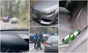 "Bagă-te în faţă!" Constănțean beat la volan, cursă nebună cu poliția pe urme. Agenții au spart geamul lateral ca să-l scoată din mașină
