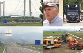 "Golden Gate-ul" românesc, o epopee fără sfârşit. După fisuri şi reparaţii, localnicii se plâng că tirurile le distrug casele: "Zguduie, zici că vine cutremurul"