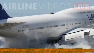 Aterizare dramatică pe aeroportul din Los Angeles. Avionul a sărit pur şi simplu de pe pistă, iar piloţii au fost nevoiţi să îl ridice din nou în aer