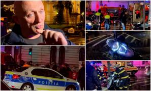 "Am auzit lovitura şi gata". Livrator pe scuter, aruncat într-un copac, apoi sub o maşină după ce a trecut pe roşu într-o intersecţie din Cluj