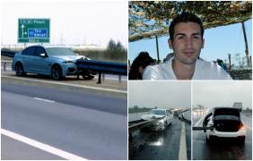 ANIMAŢIE. Cum s-a produs accidentul înfiorător de pe A1, în care Valentin a fost străpuns de un parapet vechi. Acasă, doi copii îşi vor aştepta tatăl în zadar