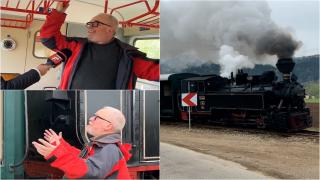 Reacţia unui turist belgian care a mers pentru prima dată cu Mocăniţa în Bucovina: "Doamne! Ce am făcut să merit?"