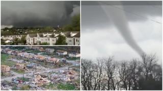 Zeci de tornade devastatoare în SUA. Furtunile aprope au şters de pe faţa pământului un oraş din Nebraska. Alerta de vreme severă rămâne în vigoare