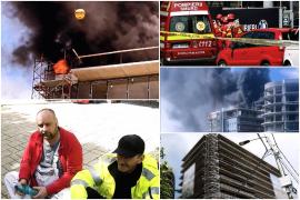 Incendiu cumplit în cartierul Aviaţiei. 100 de muncitori au fugit din calea flăcărilor şi zeci de oameni au fost evacuaţi