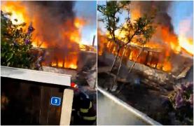 Două case ale măicuţelor de la Mănăstirea Văratec din Neamț, făcute scrum în Săptămâna Patimilor. O scânteie de la o maşină de cusut ar fi provocat totul