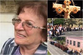"Mă simt împlinită". Sute de credincioşi au reconstituit drumul pe care l-a făcut Iisus Hristos în ziua răstignirii, la procesiunea de la Blaj