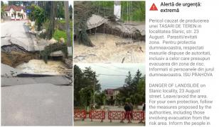 Craterul din Slănic are 15 m adâncime, cât un bloc de cinci etaje. Groapa ar fi trebuit să fie astupată azi-noapte, dar nici urmă de muncitori