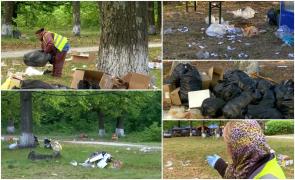 "Mizerie multă!" Petrecăreţii de 1 Mai au lăsat în urma lor munţi de gunoaie. Dezastru într-o pădure din Târgu Jiu