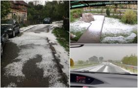 Prima zi de Paşte a venit cu coduri portocalii şi galbene de ploi şi vânt. Trei judeţe au fost lovite de grindină