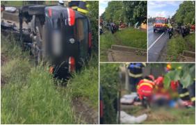 Un bărbat a murit, după ce maşina în care se afla a lovit un cap de pod în Caraş-Severin. S-a stins chiar sub ochii soţiei, care se afla la volan