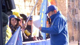 2.000 de sindicalişti au ieşit în stradă, nemulţumiţi de taxele prea mari pe salarii