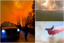 Peisaj apocaliptic în Canada după ce incendiile de vegetaţie au pârjolit celebrele păduri boreale. Mii de oameni au fost evacuaţi în toiul nopţii