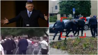 Filmul atacului asupra premierului slovac Robert Fico. Agresorul l-a strigat, apoi l-a împuşcat: "Robo, vino aici!"
