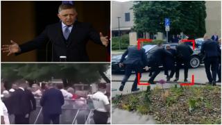 Filmul atacului asupra premierului slovac Robert Fico. Agresorul l-a strigat, apoi l-a împuşcat: "Robo, vino aici!"